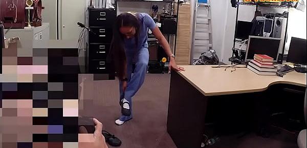  Desperate nurse screwed at the pawnshop